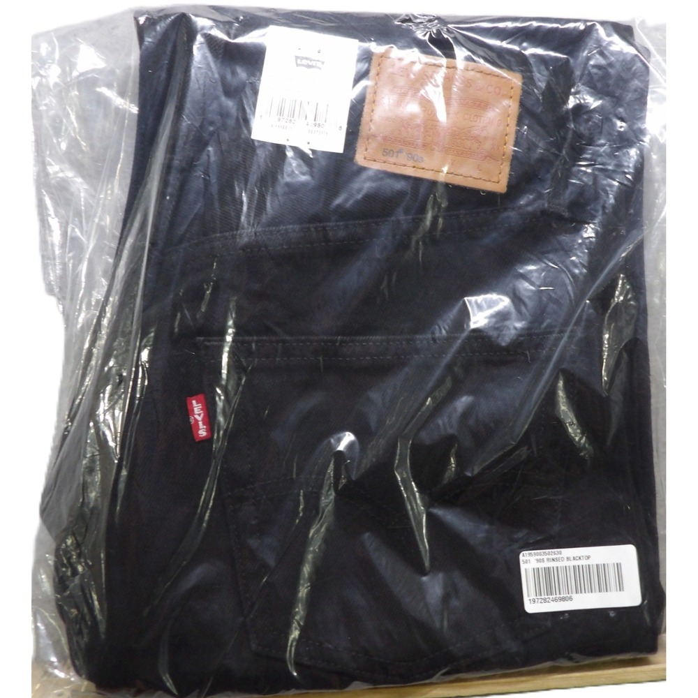 NWT Levi's Premium 501 '90s Jeans Women W26 L30 Black Straight High Rise Classic
